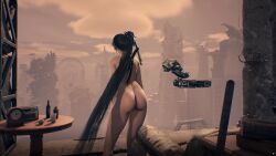 1girls 3d 3d_model accurate_art_style android ass black_hair eve_(stellar_blade) female female_focus female_only gameplay long_hair mod naked naked_female nude nude_female nude_mod stellar_blade straight topless topless_female video_game_character video_games