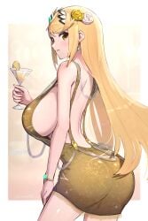 ass blonde_hair female female_only gonzarez light-skinned light-skinned_female mythra nintendo solo xenoblade_(series) xenoblade_chronicles_2