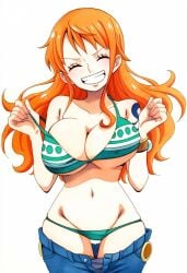 ai_generated breasts female female_only jei_games nai_diffusion nami one_piece orange_eyes orange_hair solo stable_diffusion tagme