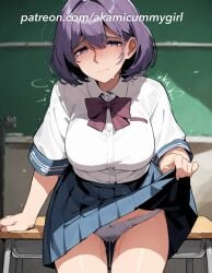 ai_generated ass big blush body breasts breath cute eyes face female girl hair juice legs naked nipples open pose purple pussy school school_uniform schoolgirl sex sexy skin steam steaming steamy uniform