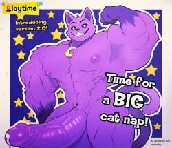 anthro anthro_on_anthro anthro_only catnap catnap_(poppy_playtime) critters_(poppy_playtime) domestic_cat feline feline furry_only kingdomvelvet no_humans poppy_playtime poppy_playtime_(chapter_3) purple_fur purple_skin sex smiling_critters tagme