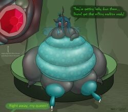 anatomically_correct animal_genitalia animal_pussy areola areola_expansion arthropod ass belly belly_expansion big_areola big_belly big_butt big_clitoris big_nipples big_teats blush bodily_fluids butt_expansion cdrspark changeling clitoris crotch_breasts dark_areola darkened_genitalia egg egg_inflation english_text equid equine equine_genitalia equine_pussy expansion female feral friendship_is_magic gem genitals hasbro hi_res huge_areola huge_belly huge_butt huge_nipples huge_teats huge_thighs huge_udders hyper hyper_areola hyper_belly hyper_butt hyper_nipples hyper_pregnancy hyper_teats hyper_thighs hyper_udders lactating leaking_milk long_nipples mammal montgomery_glands my_little_pony nipple_expansion nipples obese overweight overweight_female oviposition_denial plug_(sex_toy) pregnant pregnant_female puffy_areola pussy queen_chrysalis_(mlp) sex_toy sitting solo teat_expansion teats text thick_thighs thigh_blush thigh_expansion udder_expansion udders vaginal_plug