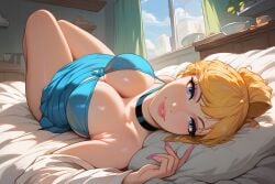 bed blonde_hair blue_eyes cinderella_(disney) disney disney_princess edit lipstick targyria