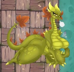 1girls anthro anthrofied ass breasts breasts dragon dragon_girl female flora_fauna plant plant_girl plant_humanoid plantie plants_vs._zombies plants_vs_zombies popcap_games pussy scalie snapdragon_(pvz)