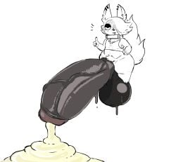 absurd_res anthro balls big_balls big_penis bodily_fluids cum cum_pile foreskin genital_fluids genitals hi_res huge_balls huge_cock hyper hyper_balls hyper_genitalia hyper_penis male original original_character ozzy_(yobaba) penis pubes solo sweat sweaty_balls sweaty_genitalia sweaty_penis thick_cum vein veiny_penis yobaba yobaba_(copyright)