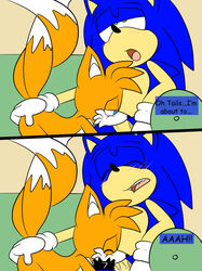 anal anal_fingering anal_sex anthro anus balls blue_eyes blush canine comic cum dialog fellatio fingering fox fur furry green_eyes hazardouss hedgehog licking male male_only mammal multiple_males no_humans oral oral_sex orgasm penetration penis sega sex sofa sonic_(series) sonic_the_hedgehog sucking tails tongue tongue_out video_games yaoi