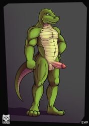 alligator balls comic d3mo humanoid_penis male male_only penis reptile scalie solo