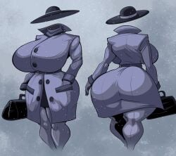 1girls ass big_ass big_breasts breasts bubble_butt busty clothing fat_ass female female_only hollow_man huge_ass huge_breasts invisible invisible_man jaeh large_ass large_breasts rule_63 solo thick_ass thick_thighs thunder_thighs wide_hips