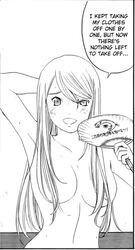 1girls big_breasts breasts female fujishima_kousuke hair long_hair monochrome paradise_residence solo stephany