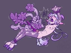 2025 4_toes 5_fingers absurd_res animal_humanoid ankles_tied anthro armwear ass blue_hair blush bound bovid bovid_humanoid buckteeth caprine caprine_humanoid chastity_cage chastity_device choker claws closed_eyes clothing cloven_hooves dialogue digital_drawing_(artwork) digital_media_(artwork) dominant dominant_female duo dust_bunny ear_piercing elbow_gloves eyelashes eyewear facial_piercing feet female femboy fingers fluffy fluffy_tail gentle_femdom glasses gloves goat_humanoid good_boy grey_body hair hands_tied handwear hi_res holding_object holding_sex_toy holding_vibrator hooves horn humanoid jewelry lagomorph larger_humanoid legwear leporid linty_(littlestfuzz) lip_piercing lips littlestfuzz long_ears long_hair male male/female male_focus mammal mammal_humanoid moan necklace nipple_piercing nipples open_mouth pale_skin paws piercing praise praise_kink purple_theme rabbit rabbit_feet rope sex_toy shaking simple_background size_difference small_dom_big_sub smaller_anthro smile smug_face snakebite_piercing stockings submissive submissive_male tail teeth thigh_highs toe_claws toes torn_clothing torn_gloves torn_handwear torn_legwear torn_stockings trembling vibrator vibrator_on_chastity_cage wand_vibrator whiskers