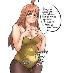 ass ass_expansion assthethick bbw belly belly_overhang big_ass big_belly big_breasts bloated bloated_belly bloated_stomach blush blush_lines breasts bubble_ass bubble_butt chubby chubby_female comic dialogue digital_media_(artwork) english_text fat fat_ass feedee feederism feeding female female_focus gluttony gourgeist huge_ass huge_breasts large_ass large_breasts nintendo overweight overweight_female pokémon_(species) pokemon pokemon_(species) slob stuffed_belly thick_thighs yellow_eyes