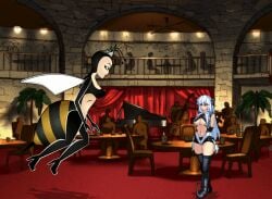 abdomen animal_humanoid animated bee bee_girl bee_queen bee_sting bee_stinger belly bug bug_girl bug_wings closed_eyes crown digesting_prey digestion digestion_sequence fatal_vore fear female female_only gif high_heels hyper hyper_belly iari_(mugen) k.o. light_skin lipstick m.u.g.e.n oral_vore original original_character outie_navel pixel_art ryona same_size_vore scared shitty_animation squirming squirming_gut squirming_prey swallowed_alive swallowed_whole swallowing_bulge vore vore_belly white_hair