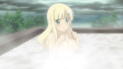 animated blonde_hair huge_breasts screencap senran_kagura yomi_(senran_kagura)