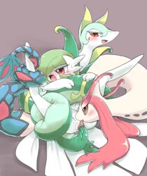1girls 2014 ambiguous_gender blush female female_gardevoir feral gardevoir group hyakkankan insertion licking milotic nintendo no_breasts open_mouth penetration pokemon pokemon_(species) pussy red_eyes reptile scalie serperior snake spread_legs spreading tail_sex tongue tongue_out vaginal_insertion vaginal_penetration video_games