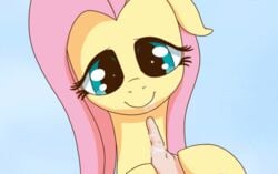 2014 animated equine eyelashes female feral finger finger_sucking fluttershy_(mlp) friendship_is_magic fur hair licking long_hair mammal my_little_pony pegasus pink_hair saliva solo_focus stoic tongue wings yellow_fur