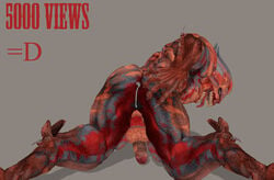 2011 after_sex all_fours alpha_(demon) anthro anus ass backsack balls cum cum_drip cum_in_ass cum_inside demon dripping looking_back male male_only penis presenting presenting_hindquarters reaver2kl4u solo spreading tongue tongue_out