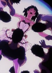 1girls 6+boys 6boys animated bouncing_breasts female gangbang kirigoe_mima multiple_boys open_mouth perfect_blue rape