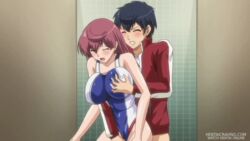 1boy1girl animated breast_grab grope kasumi one-piece_swimsuit spocon! supokon!_sports_wear_complex swimsuit tagme tatsuya