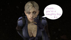 1girls 3d after_sex blonde_hair bodysuit capcom cleavage crash-site cum cum_on_breasts cum_on_face female female_only from_above jill_valentine jill_valentine_(blonde) jill_valentine_(julia_voth) resident_evil resident_evil_5 solo source_filmmaker