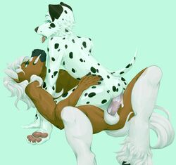 2014 anal anal_sex animal_genitalia anthro balls bubby canine clydesdale cowboy_position cowgirl_position cum cum_in_ass cum_inside cumshot dalmatian duke duke_stallion equine erection fangs fetlocks floppy_ears fur furry furry_only gay grin horse horsecock hug interspecies looking_at_viewer male mammal on_top orgasm pawpads paws penetration penis sex smile straddling teeth tongue tongue_out undeadclown yaoi