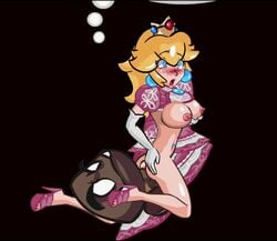 animated breasts goomba interspecies mario_(series) nintendo playshapes princess_peach reverse_cowgirl_position tagme