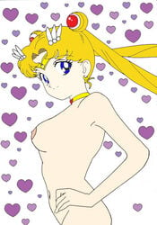 90s bangs bishoujo_senshi_sailor_moon blonde_hair blue_eyes breasts closed_mouth double_bun earrings edit female female_only floating_hair from_side hair_ornament hand_on_hip heart heart_background heart_necklace human itou_ikuko jewelry long_hair looking_at_viewer looking_to_the_side magical_girl medium_breasts navel necklace nipples nude nude_filter official_art parted_bangs sailor_moon sideboob small_breasts smile smooth_skin solo standing super_sailor_moon tiara traced twintails usagi_tsukino white_background