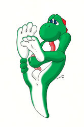 anthro color furry male male_only mario_(series) midnite nintendo smooth_skin solo white_background yoshi