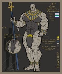 ankh armband bodily_fluids clothing cock_tattoo cum cuntboy deity egyptian egyptian_clothing entitropy foreskin full-package_cuntboy genital_fluids genitals grey_body herm hi_res humanoid_genitalia humanoid_penis intersex leaking_cum lgbt_pride male mastectomy_scar mummy muscular muscular_male nipple_piercing nipples penis piercing pride_colors pubic_tattoo scar signature simple_background staff tattoo taweref_(entitropy) text trans_(lore) trans_man_(lore) undead vincian_pride_colors vulva yellow_eyes