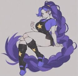 2026 antagonist artist_request big_thighs black_clothing black_skirt black_socks black_stockings braid clothed female kiryupa light_skin lily_lovebraids long_hair microskirt miniskirt mob_entertainment no_ai pleated_skirt ponytail poppy_playtime poppy_playtime_(chapter_5) purple_clothing purple_hair sfw sitting skirt solo stockings thick_thighs unknown_artist very_long_hair villain villainess