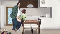 16:9 1boy 1girls 2017 2d animated animated_gif arm_support bag barefoot bent_over big_breasts black_hair blue_pants bouncing_breasts breasts brown_hair busty busty_female chair cheating_wife clock closed_eyes clothed clothed_sex clothes_pull clothing doggy_style door fat_male feet female food fridge from_behind from_side full_body gif glasses green_sweater hands_on_another's_hips hentai hentai_series highres indoors inseki jeans jitaku_keibiin large_breasts light-skinned_female light_skin male mature_female mature_male milf off-shoulder_sweater off_shoulder open_mouth panties panties_down pants pants_down pants_pull panty_pull purple_panties sex sex_from_behind shopping_bag short_hair shouko_katsuragi side_view size_difference slippers standing standing_doggy_style standing_sex stepmother_and_stepson stoven_(xdarkspace) suzuki_mirano sweater table taken_from_behind underwear underwear_down vaginal_penetration voluptuous voluptuous_female wall_clock