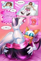 ass ass_focus big_ass bimbo bimbo_lips boots elbow_gloves gender_transformation gloves high_heel_boots high_heels huge_ass mtf_transformation rouge_the_bat rougefication slemka sonic_(series) sonic_the_hedgehog_(series) tagme thigh_boots transformation white_boots