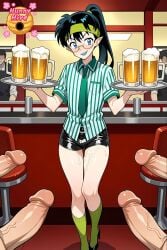 1femboy 2d ai_generated alcoholic_beverage alcoholic_drink all_male anime anime_character artist_logo bangs bare_arms bare_legs bare_thighs beer beer_mug belt_buckle big_penis black_bottomwear black_footwear black_hair black_hair_male black_heels black_shoes black_shorts blue-eyed_male blue_eyed blue_eyes blue_eyes_male blue_lips blue_lipstick boner bootyshorts bottomwear bulge bulge_through_clothing bulge_under_clothes circumcised clothed clothed_femboy clothed_femboy_nude_male clothed_male clothes cock cute cute_femboy cute_male dark_hair dick dressed drinks english_text erect erect_cock erect_dick erect_penis erection eyebrows eyewear femboy femboy_focus feminine_male footwear fully_clothed fully_clothed_male gay gay_male genitals glasses glasses_on_face green_necktie group hair hard hard_cock hard_dick hard_on hard_penis headband heels high_res high_resolution highres holding_beer holding_tray huge_cock hunnyhive hunnyhive(artist) hunnyhivestudio hunnyhivestudios imminent_sex indoors inuyasha knees knees_together koga kouga legs_together light-skinned_male light_skin light_skinned_male lipstick loose_shirt male male_only males_only multiple_penises necktie only_male otoko_no_ko otokonoko partial_male penis pointy_ears ponytail ponytail_male shiny_bottomwear shiny_shorts shirt shirt_pocket shoes short_sleeved_shirt short_sleeves shorts shortstack_femboy smile smiling smiling_male socks socks_and_heels socks_and_shoes soft_skin soft_thighs spectacles striped striped_clothing striped_shirt sunrise_(studio) surrounded_by_penises thigh_gap thighs thighs_together tight_bottomwear tight_clothes tight_clothing tight_shorts topwear veiny veiny_cock veiny_penis waitress_uniform wet_legs yellow_headband