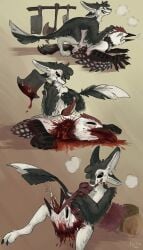2026 3_fingers 3_panel_comic 3_toes 4:7 4_ears absurd_res all_the_way_through anal animal_genitalia animal_vulva anthro avali avian axe beak bird black_body black_claws black_eyes black_feathers black_sclera blood blood_on_beak blood_on_mouth bodily_fluids breath canine_genitalia canine_vulva claws clenched_teeth closed_eyes cloud_emanata comic corpse countershading cum cum_in_mouth cum_inside cutlery death decapitation digital_drawing_(artwork) digital_media_(artwork) digitigrade dominant dominant_male duo ejaculation emanata erection execution executioner feathered_wings feathers feet fingers forced from_behind_position fur fyr_(fenrir784) genital_fluids genital_slit genitals gore gore_focus grey_body grey_feathers guts hi_res holding_head holding_object irrumatio kestrel_(artist) killing kitchen_utensils knife layvan living_sex_toy living_sex_toy_use long_tongue lying male male/male male_anthro melee_weapon mounting multi_ear multicolored_body multicolored_feathers mutilation necrophilia nude open_mouth oral organs orgasm penetration penile penis penis_in_mouth picid pillow rape reverse_blowjob sequence severed_body_part severed_head sex shaded simple_background size_difference smile smug snuff submissive submissive_male tail tail_feathers tapering_penis teeth throat_swabbing toes tongue tongue_grab tools tuft vulva weapon white_body white_feathers white_fur winged_arms wings woodpecker