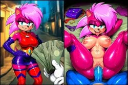 ai_generated blue_fur brother_and_sister clothed_female clothes_on_floor clothes_removed entering_room fishnet_clothing fishnet_legwear fishnets giving_money huge_cock imminent_sex incest incest_(lore) legs_apart legs_spread long_penis looking_at_another looking_at_penis looking_at_viewer looking_down magenta_fur moan money naked nude nude_female on_back pink_hair prostitution siblings slut sluts sonia_the_hedgehog sonic_(series) sonic_the_hedgehog sonic_the_hedgehog_(series) sonic_underground suprised_expression surprised tongue_out vaginal_sex veiny_penis