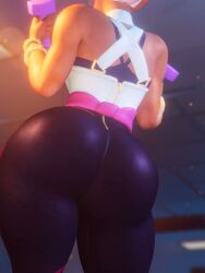 1girls 3d 3d_animation animated arms_(game) ass ass_focus big_ass bottom_heavy bubble_butt clothing dark-skinned_female dark_skin dumbbell fat_ass female female_only gluteal_fold huge_ass jiggle jiggling_ass large_ass massive_ass no_sound nurico rear_view solo swaying swaying_hips thick_ass thick_thighs thunder_thighs twintelle video wide_hips workout