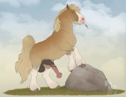 2026 anatomically_correct anatomically_correct_genitalia anatomically_correct_penis animal_genitalia animal_penis balls bedroom_eyes belgian_draft_horse big_balls big_penis blonde_mane blue_eyes brown_balls brown_body brown_fur brown_penis brown_sheath caro_(fenn.perrox) cloud digital_drawing_(artwork) digital_media_(artwork) draft_horse equid equine equine_genitalia equine_penis erection eyebrows feathering fenn.perrox feral flared_penis fur genitals grass hi_res hooves horse leg_markings looking_at_viewer male male_feral mammal mane markings medial_ring mottled mottled_genitalia mottled_penis multicolored_penis narrowed_eyes outside penis pink_penis plant quadruped raised_tail rock seductive sheath sky smile snout socks_(marking) solo standing tail tan_body tan_fur tan_tail two_tone_penis unguligrade vein veiny_penis watermark white_body white_fur