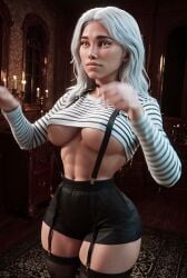 1girls 3d 3d_(artwork) ai_generated ai_video big_ass big_breasts blue_eyes busty choker clair_obscur:_expedition_33 crop_top dancing envia garter_belt garter_straps hip_sway long_hair long_sleeves maelle_(clair_obscur:_expedition_33) midriff midriff_baring_shirt nipple_slip nipples no_sound petite petite_body petite_female pleated_skirt shaking_hips short_skirt shorter_than_30_seconds silver_hair skirt solo solo_female solo_focus striped_shirt suspenders swaying tagme thick_thighs thighhighs toned_female underboob video white_hair