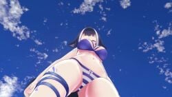 3d beach big_breasts big_thighs bikini dancing down_angle no_sound shaking_hips shorter_than_30_seconds shylily tagme video virtual_youtuber vtuber