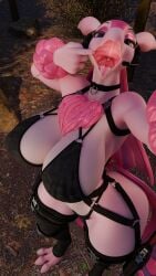 1girls artist_request female female_only lovander mawshot mouth_shot pal palworld scalie solo tagme