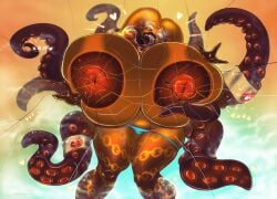 against_surface animal_humanoid anthro aquatic areola big_areola big_breasts big_nipples blue_clothing blue_panties blue_underwear breasts breasts_on_glass cephalopod cephalopod_humanoid chains clothing digital_media_(artwork) female glass hi_res huge_areola huge_breasts huge_hips huge_nipples humanoid hyper hyper_breasts ivorix_(steller90) jewelry licking licking_glass looking_at_viewer marine_humanoid markings mollusk mollusk_humanoid multi_eye nipples octopus_humanoid on_glass open_mouth panties sharp_teeth shatter shattered_glass shattering_(effect) simple_background smile solo suction_cup_(anatomy) teeth tentacle thalassdrite thick_thighs thong tongue tongue_out underwear warrnet wide_hips