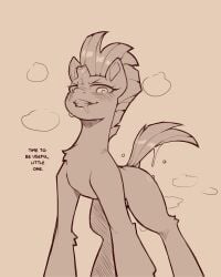 4:5 bodily_fluids broken_horn cold-blooded-twilight dialogue drooling equid equine eyelashes female feral friendship_is_magic fur genital_fluids hair hasbro hi_res horn mammal my_little_pony my_little_pony:_the_movie_(2017) mythological_creature mythological_equine mythology pupils quadruped saliva simple_background smile solo tail tempest_shadow_(mlp) text unicorn