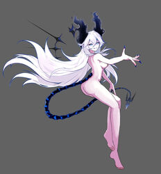 1girls artist_request demon demon_girl demon_horns edit edited elsword female female_only luciela_r._sourcream nude_filter pale-skinned_female pale_skin solo