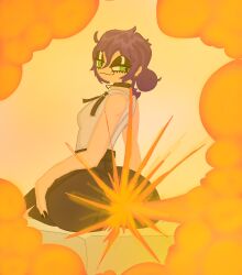 1girls :3 artist_upload ass ass_bigger_than_head ass_focus avile4v113 basic_background big_ass big_butt black_skirt butt_bigger_than_head butt_focus chainsaw_man chocker eyes_half_closed eyes_half_open fart fart_cloud fart_everywhere fart_explosion fart_fetish farting green_eyes half-closed_eyes half-open_eyes holding_thigh large_ass large_butt orange_fart orange_fart_cloud orange_gas orange_gas_cloud part_1 part_of_a_set purple_hair reze_(chainsaw_man) self_upload sitting sleeveless_shirt smug smug_face white_background yellow_fart yellow_fart_cloud yellow_gas yellow_gas_cloud