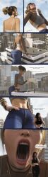 2girls diskdata female female_pred female_prey giantess hozomat imminent_vore oral_vore tagme vore