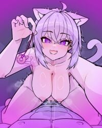 nekomata okayu from hololive by moral cacoethes
