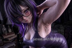 1girls 3d 3d_(artwork) 3d_model 3d_render ai_generated armpit armpit_fetish armpits arms_up bikini breasts cinderpits cum_on_armpit detailed detailed_background female label_(nikke) nikke realistic realistic_textures self_upload smug smug_face solo solo_female solo_focus sweat sweatdrop sweating sweaty sweaty_armpits sweaty_body sweaty_breasts tight_clothing tight_fit