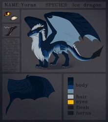 animal_genitalia balls digitigrade dragon feral fur hair male model_sheet sheath solo wings yuras yuras12