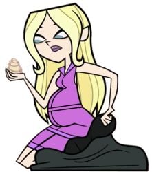 breasts cartoon dawn_(tdi) edit edited_art enjoying_pregnancy exposed_breasts exposed_pregnant_belly female makeup pale-skinned_female pregnant pregnant_female purple_lipstick swimsuit total_drama:_revenge_of_the_island total_drama_(series) total_drama_island