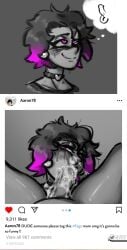 cum cum_bubble cum_in_mouth eviltqf faggot femboy gay gay_sex instagram jackie_(eviltqf) messy messy_hair oral oral_sex penis ruined_makeup ruined_mascara slurp social_media sucking sucking_penis