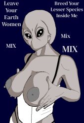grey alien fan art